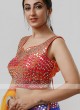 Multicolor Silk Choli Suit